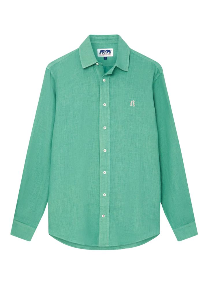 LOVE BRAND CHEMISE LIN LOGO GREEN ML