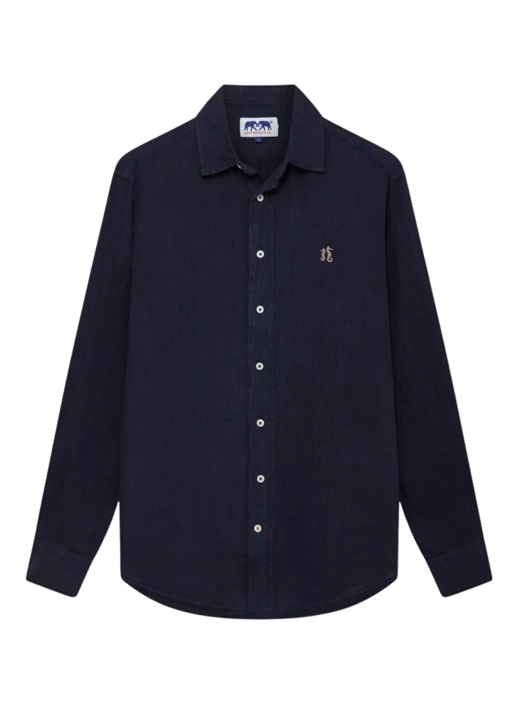 LOVE BRAND CHEMISE LIN LOGO NAVY ML