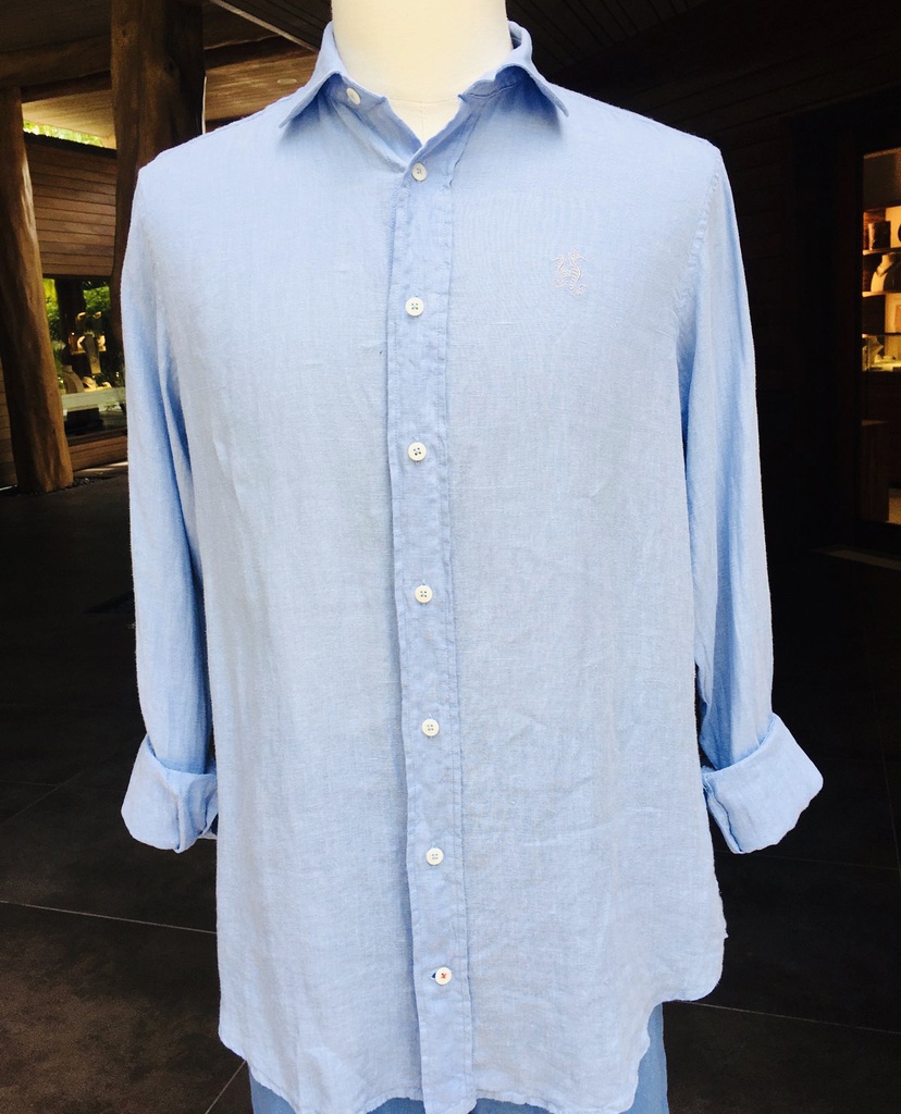 LOVE BRAND &amp; CO LINEN SHIRT SKY BLUE