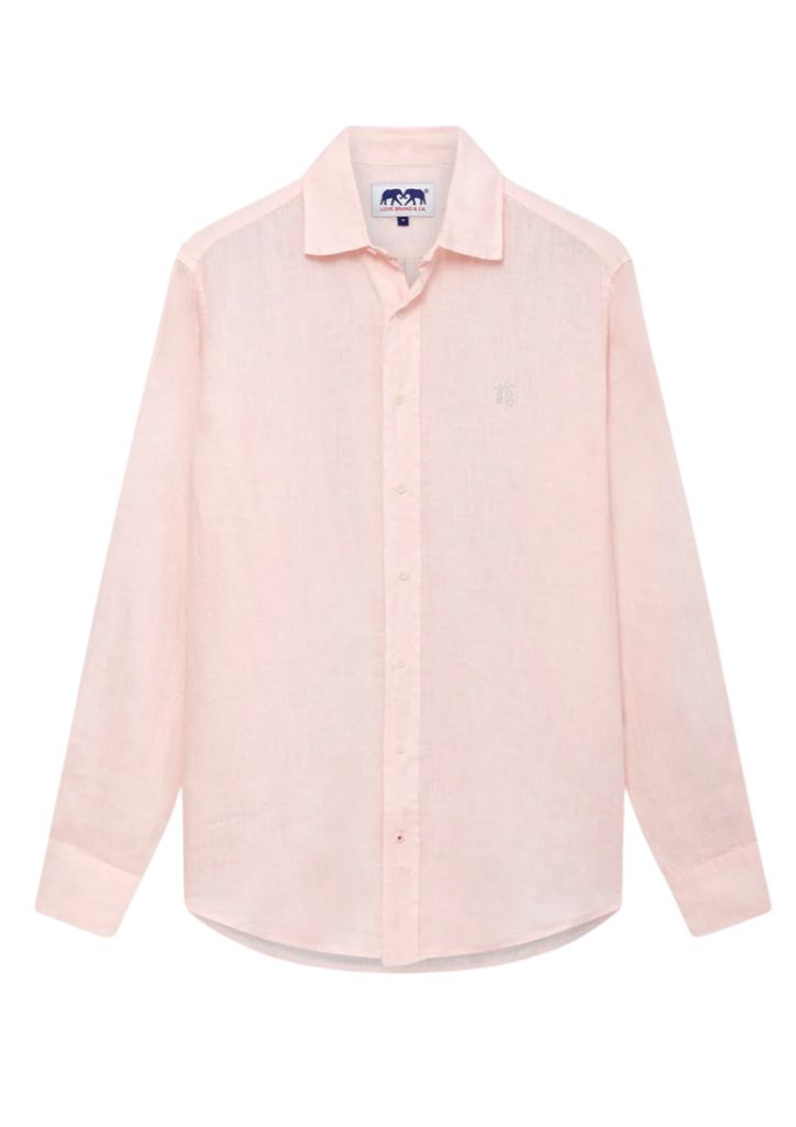 LOVE BRAND CHEMISE LIN LOGO PASTEL PINK ML