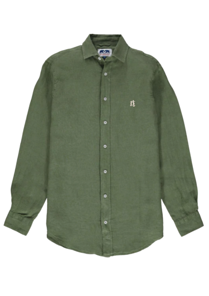 LOVE BRAND CHEMISE LIN LOGO OLIVE ML