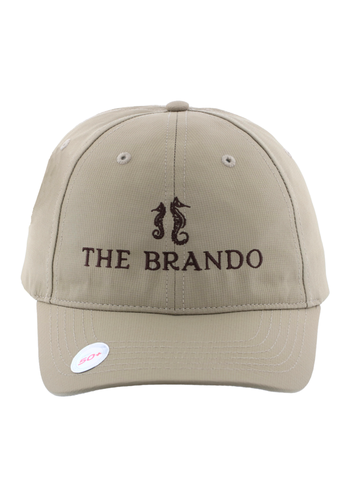 KHAKI PERFORMANCE CAP WITH EMBROIDERED THE BRANDO LOGO