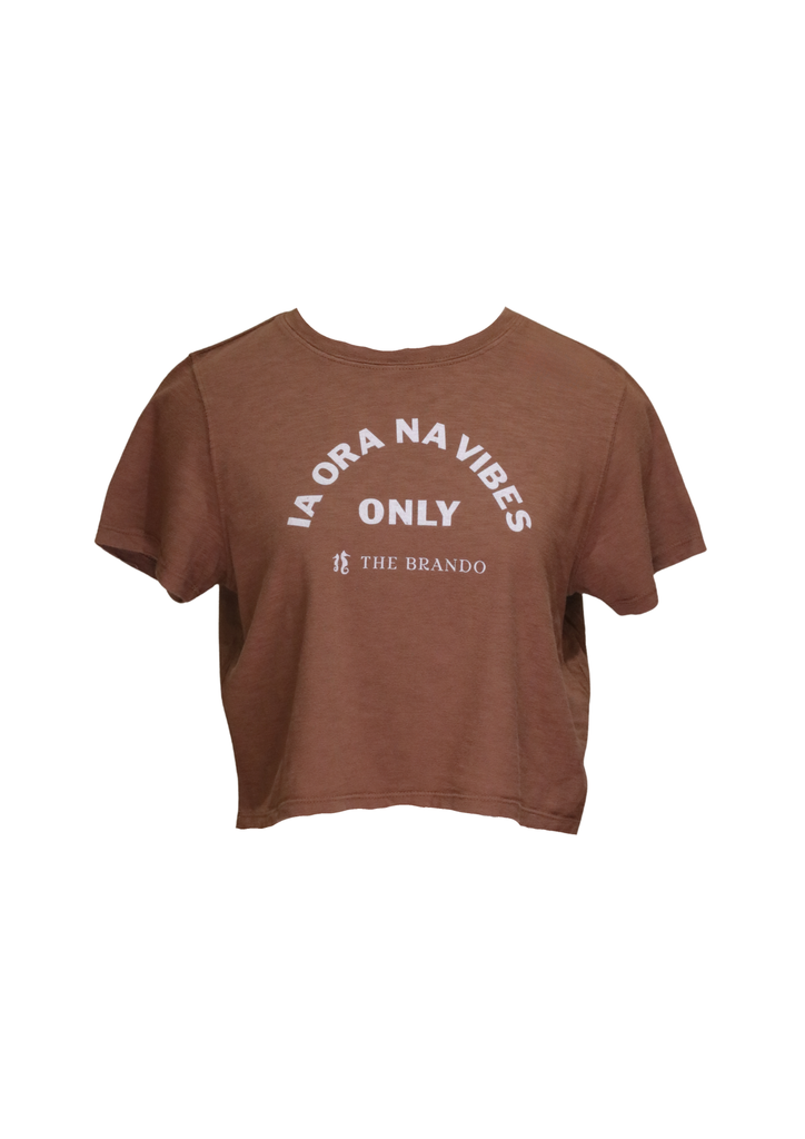 CROP WOMEN'S TSHIRT IA ORA NA VIBES