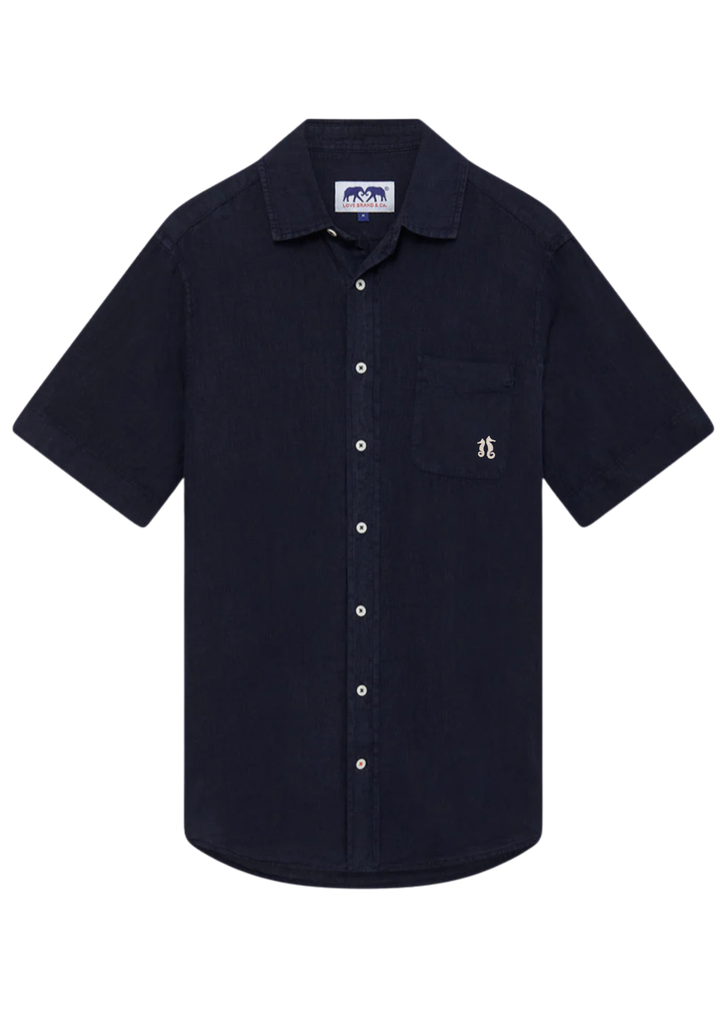 LOVE BRAND CHEMISE LIN LOGO NAVY MC 