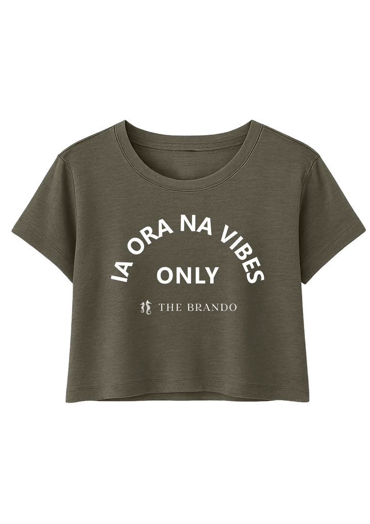 CROP WOMEN'S TSHIRT IA ORA NA VIBES