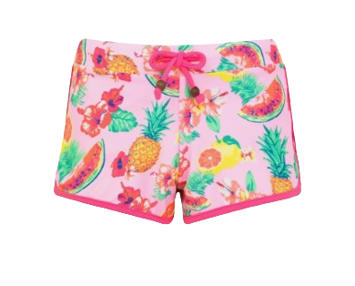 SUNUVA GIRL PINK ALOHA FRUIT SWIM SHORT