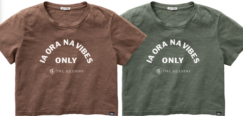 CROP WOMEN'S TSHIRT IA ORA NA VIBES