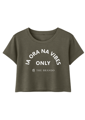 CROP WOMEN'S TSHIRT IA ORA NA VIBES