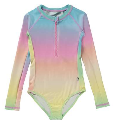 MOLO NECKY LONGSLEEVE SWIMSUIT RAINBOW