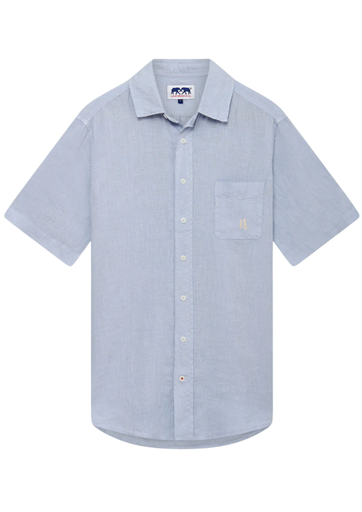 LOVE BRAND CHEMISE LIN LOGO SKY BLUE MC
