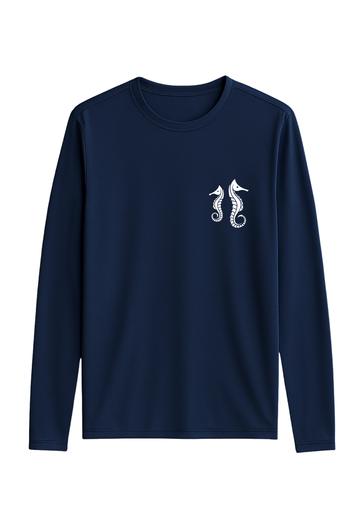 LONGSLEEVE SUN SHIRT LOGO NAVY