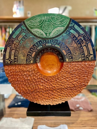 KEN HARDIE ASSIETTE LA FOI OU LA FOLIE 40CM 