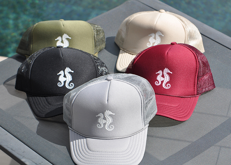 NYLON TRUCKER CAP SEAHORSE
