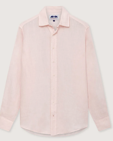 LOVE BRAND LINEN SHIRT PASTEL PINK